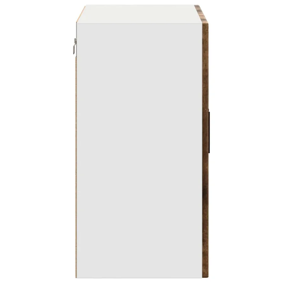 Armoire murale de cuisine avec porte en verre Porto chêne fumé - 8