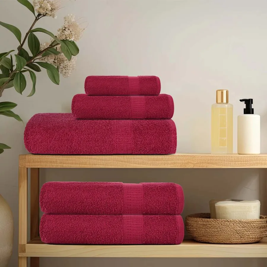 Serviettes de sauna FROGN 10pcs bordeaux 80x200cm 360 g/m² - 3