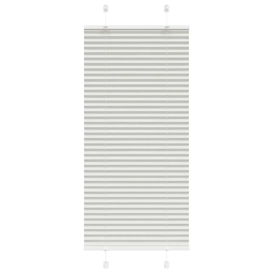 Store plissé gris clair 65x100 cm largeur du tissu 64,4 cm