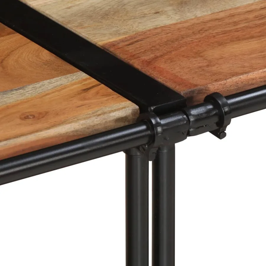 Meuble TV 160x42x40 cm bois d'acacia massif - 7