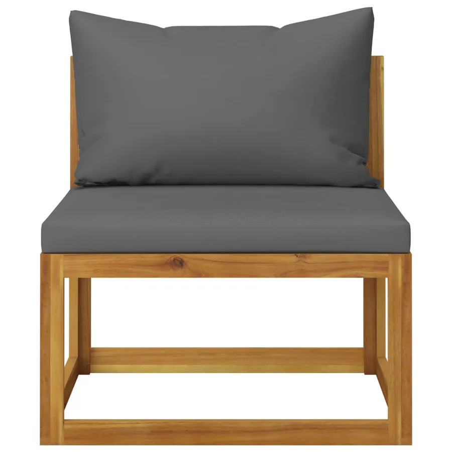 Salon de jardin 12 pcs avec coussin Bois d'acacia solide - 8