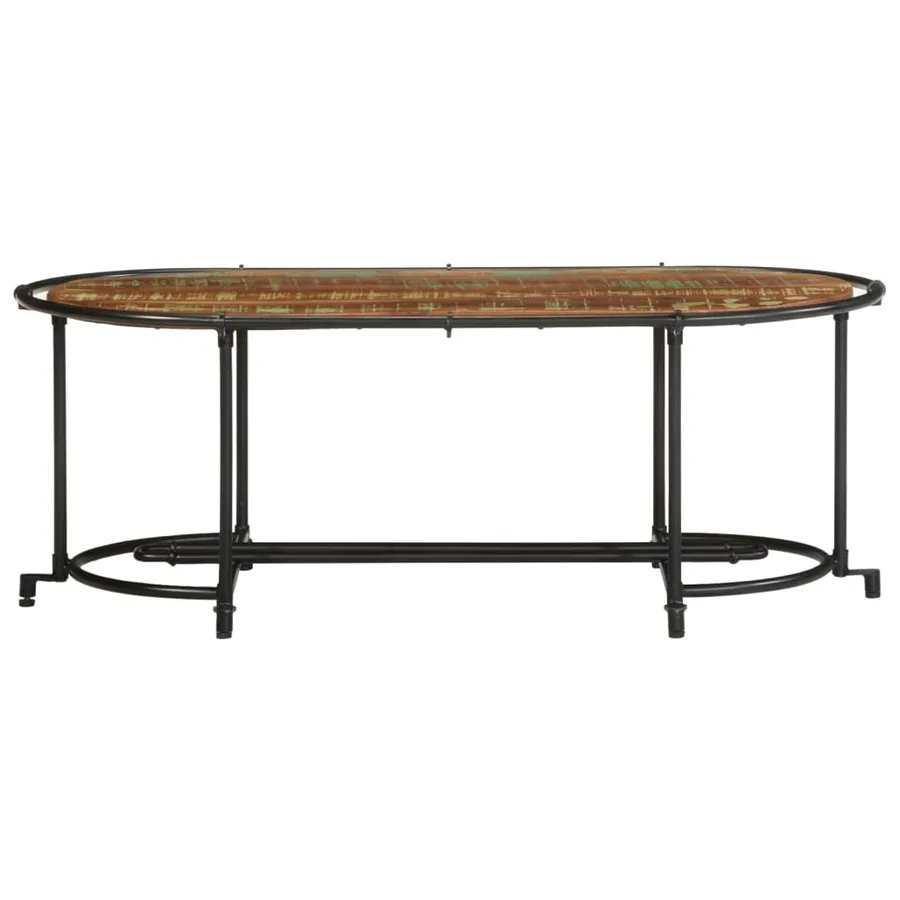 Table basse 110x55x40 cm bois massif de récupération - 4