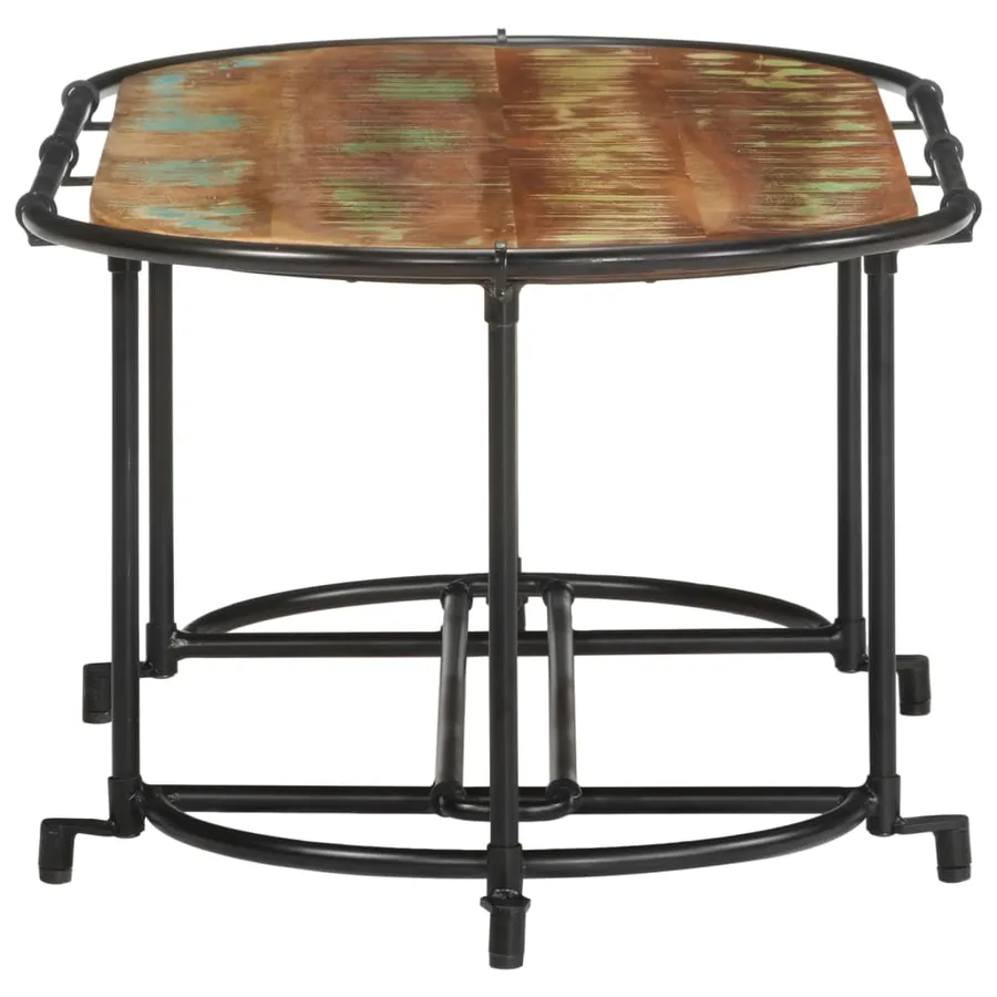 Table basse 110x55x40 cm bois massif de récupération - 5