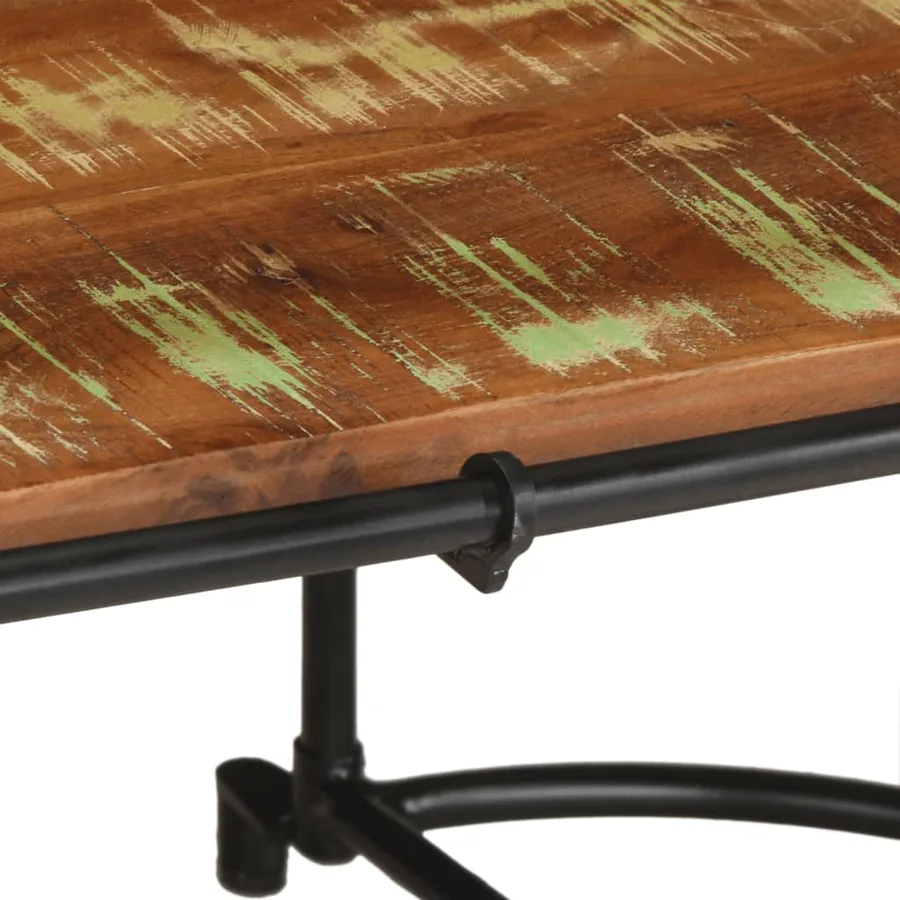 Table basse 110x55x40 cm bois massif de récupération - 7