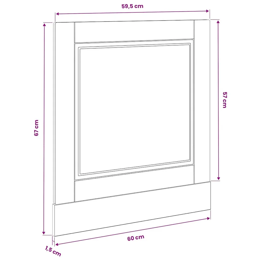 Panneau de lave-vaisselle Porto sonoma gris 60x1,5x57 cm - 8