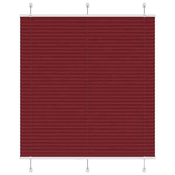 Store plissé rouge bordeaux 120x100 cm largeur du tissu 119,4cm