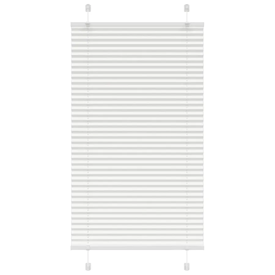 Store plissé blanc 75x100 cm largeur du tissu 74,4 cm polyester