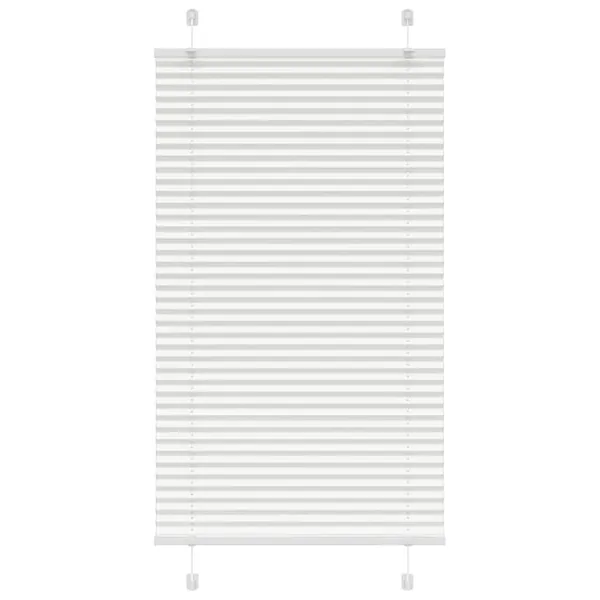 Store plissé blanc 75x100 cm largeur du tissu 74,4 cm polyester