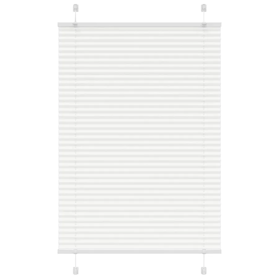 Store plissé blanc 95x150 cm largeur du tissu 94,4 cm polyester