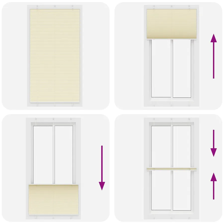 Store plissé crème 105x200cm largeur du tissu 104,4cm polyester - 5