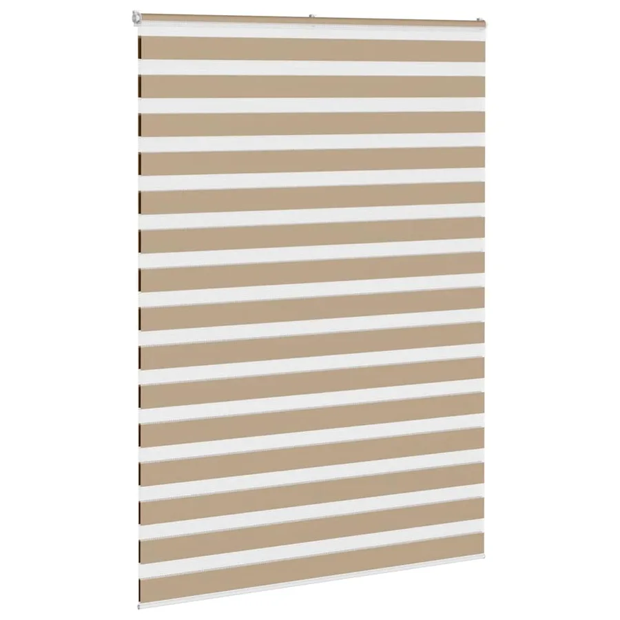 Store zèbre marron sable largeur du tissu 155,9 cm polyester - 3