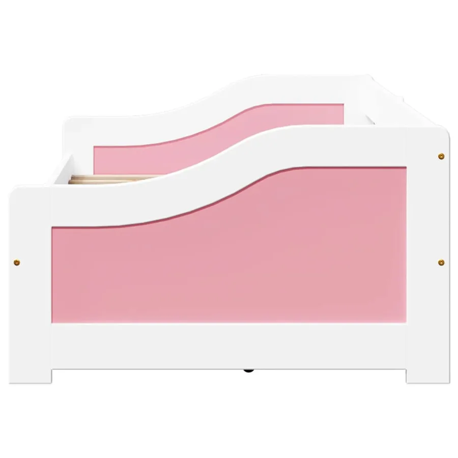 Lit de jour et 2 tiroirs sans matelas IRUN blanc rose 90x200 cm - 7