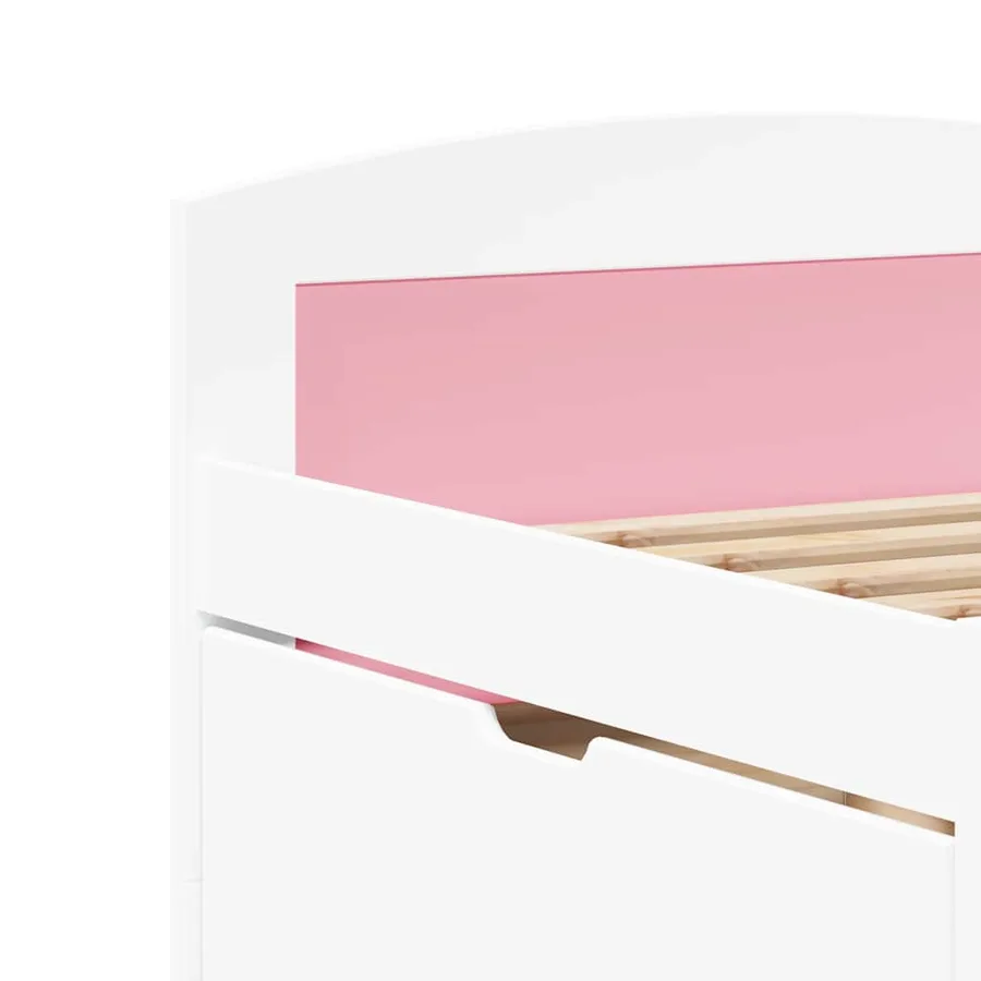 Lit de jour et 5 tiroirs sans matelas IRUN blanc rose 90x200 cm - 9