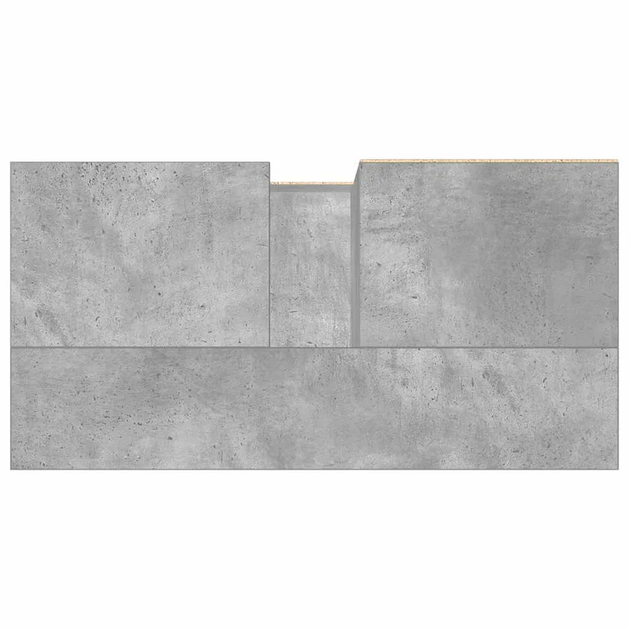 Armoire de lavabo de salle de bain gris béton 65x33x60 cm - 8