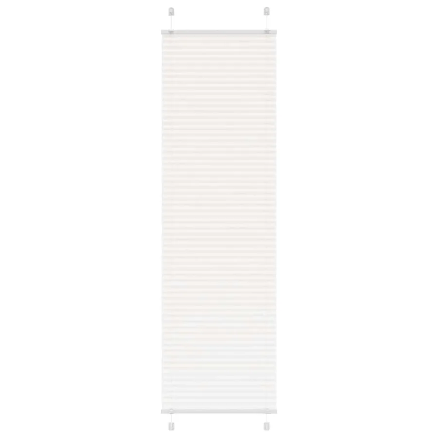 Store plissé blanc 55x200 cm largeur du tissu 54,4 cm polyester