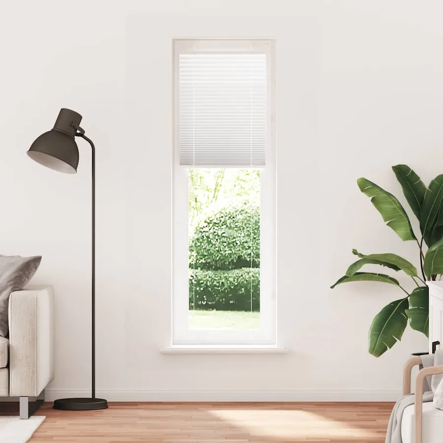 Store plissé blanc 55x200 cm largeur du tissu 54,4 cm polyester - 2