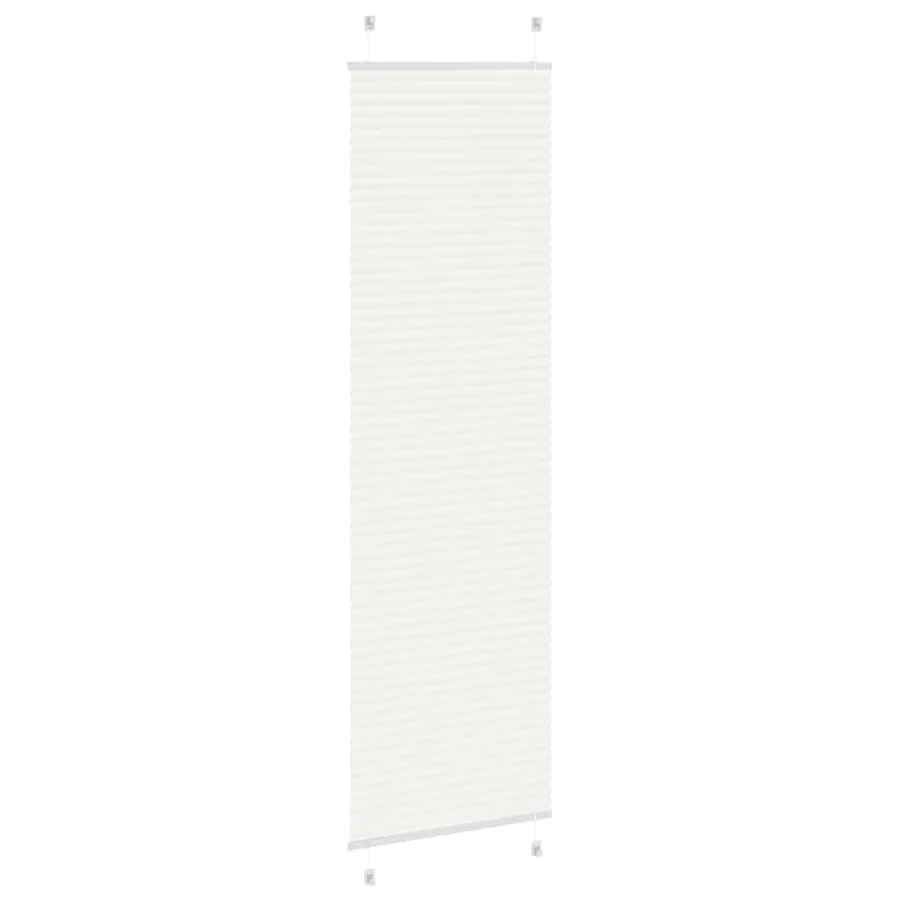 Store plissé blanc 55x200 cm largeur du tissu 54,4 cm polyester - 4