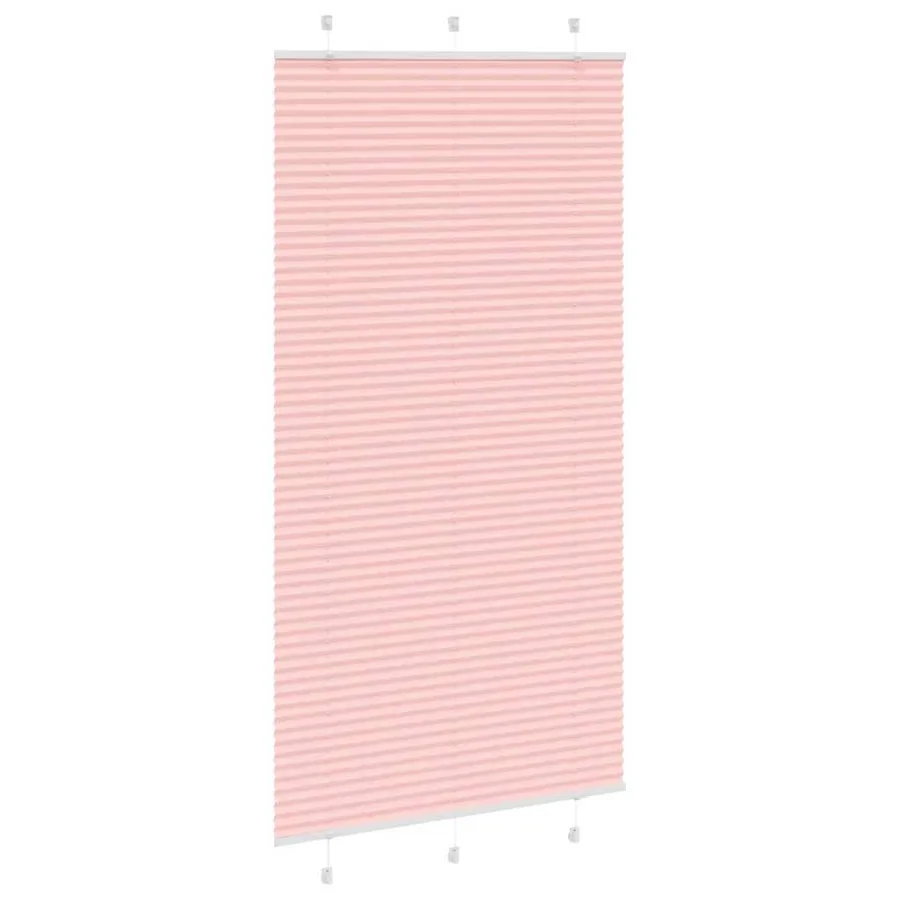 Store plissé rose 105x200 cm largeur du tissu 104,4cm polyester - 3