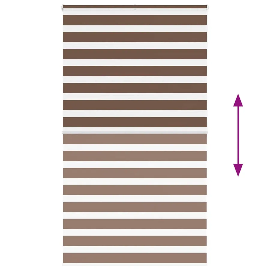 Store zèbre marron 130x200cm largeur du tissu 125,9cm polyester - 5