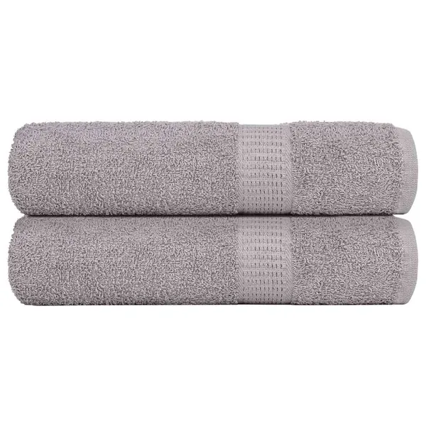Serviettes de bain FROGN 2 pcs gris 100x150 cm 360 g/m²
