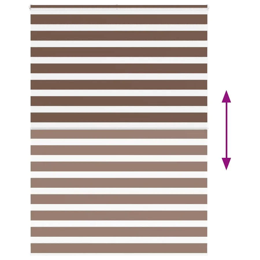 Store zèbre marron 165x200cm largeur du tissu 160,9cm polyester - 5