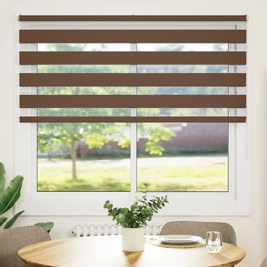 Store zèbre marron 155x150cm largeur du tissu 150,9cm polyester - 2