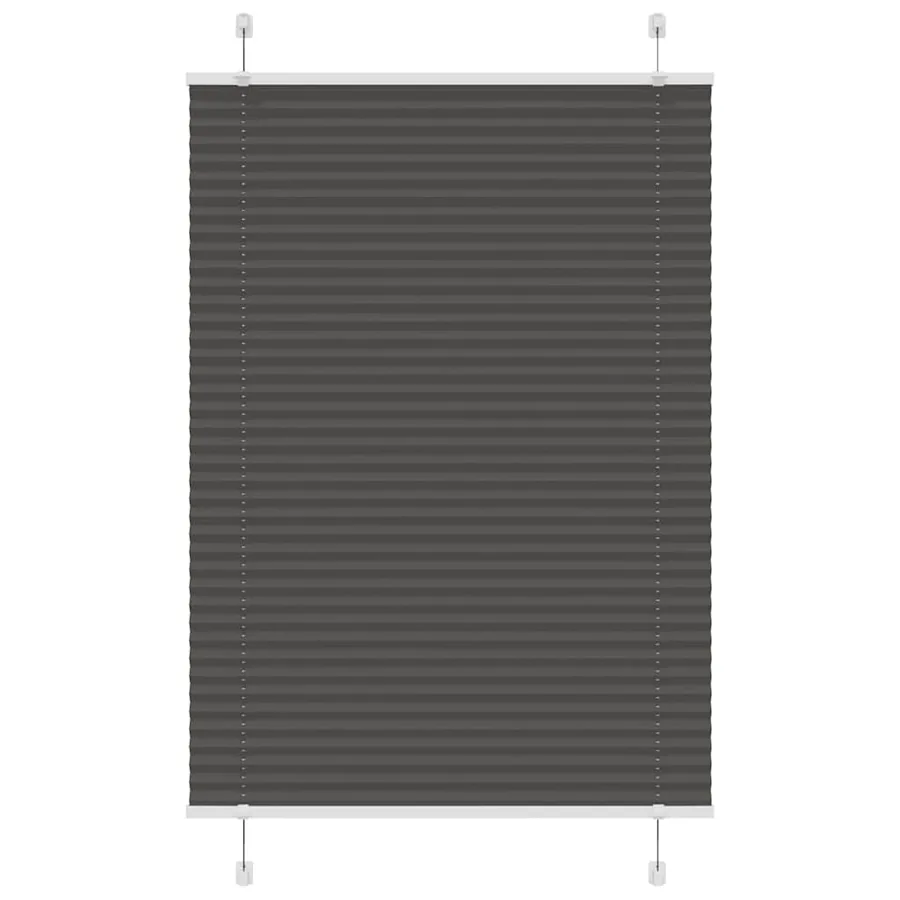Store plissé noir 100x150 cm largeur du tissu 99,4cm polyester