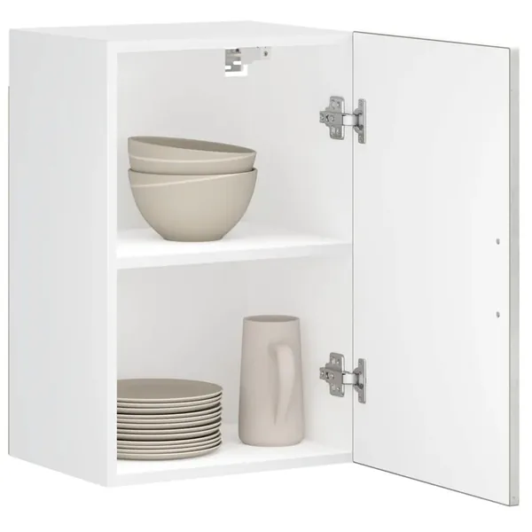 Armoire murale de cuisine Porto gris béton bois d'ingénierie