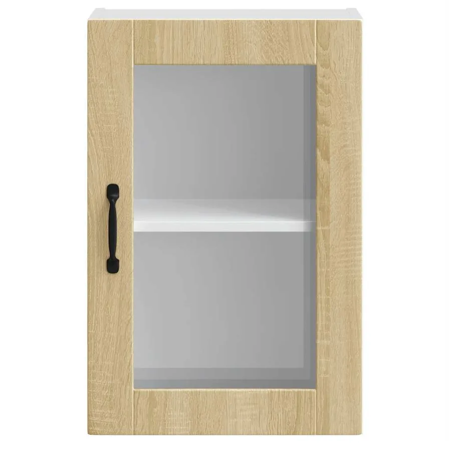 Armoire murale de cuisine et porte en verre Porto chêne sonoma - 6