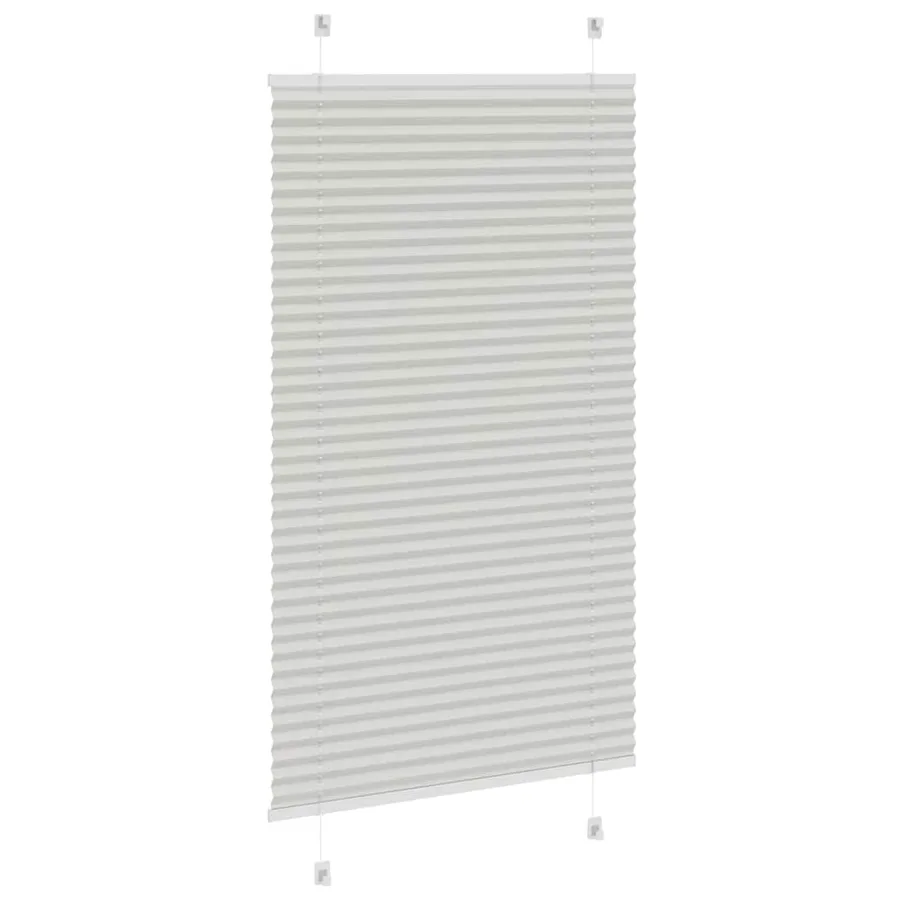 Store plissé gris clair 75x150 cm largeur du tissu 74,4 cm - 4