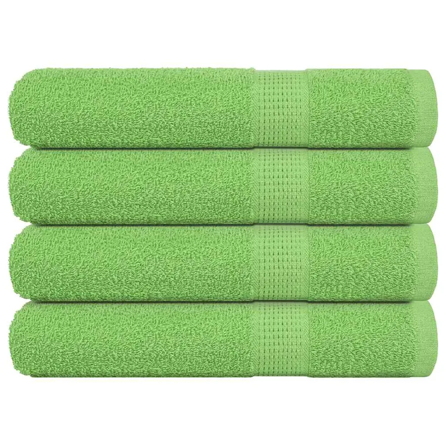 Serviettes de sauna FROGN 4 pcs vert pomme 80x200 cm 360 g/m²