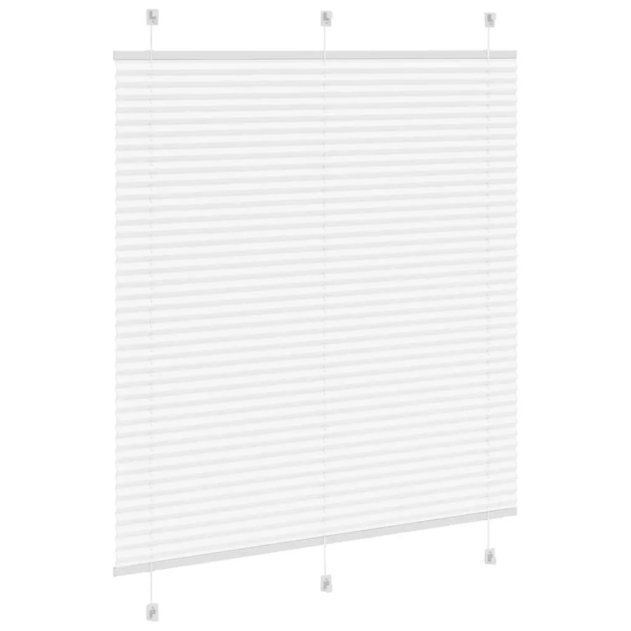 Store plissé blanc 115x100cm largeur du tissu 114,4cm polyester - 4