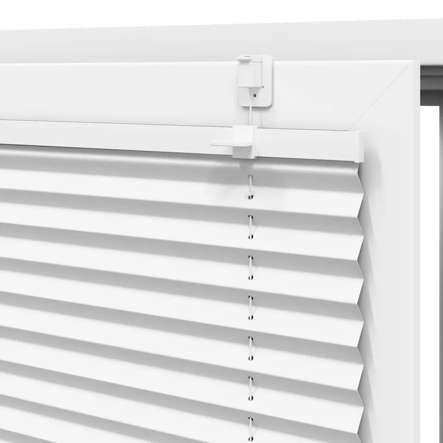 Store plissé blanc 115x100cm largeur du tissu 114,4cm polyester - 9