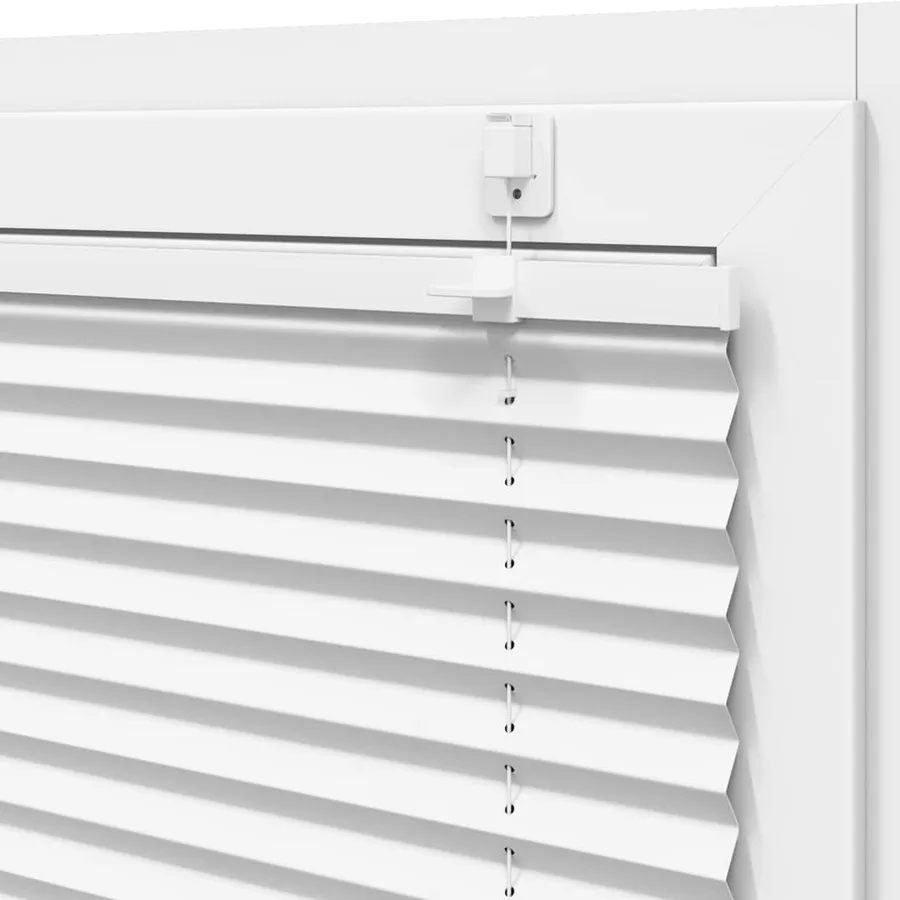 Store plissé blanc 115x200cm largeur du tissu 114,4cm polyester - 10