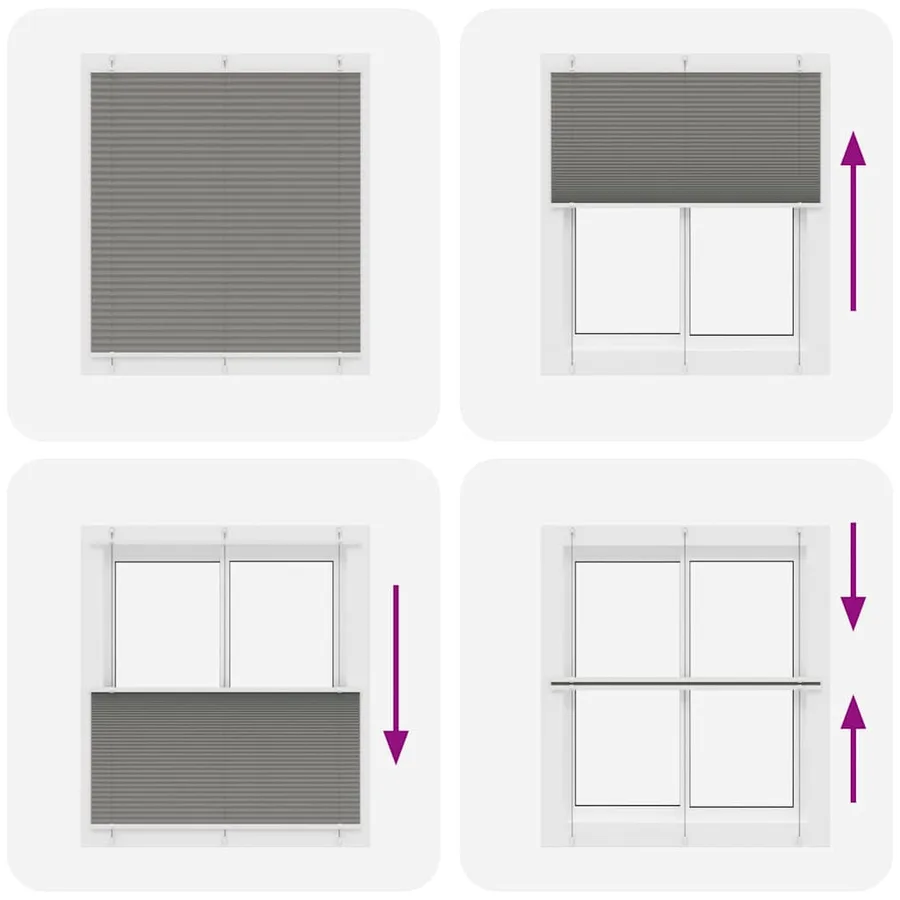 Store plissé anthracite 115x100 cm largeur du tissu 114,4 cm - 7