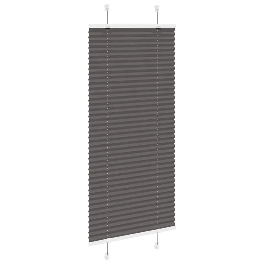 Store plissé noir 65x150 cm largeur du tissu 64,4 cm polyester - 3