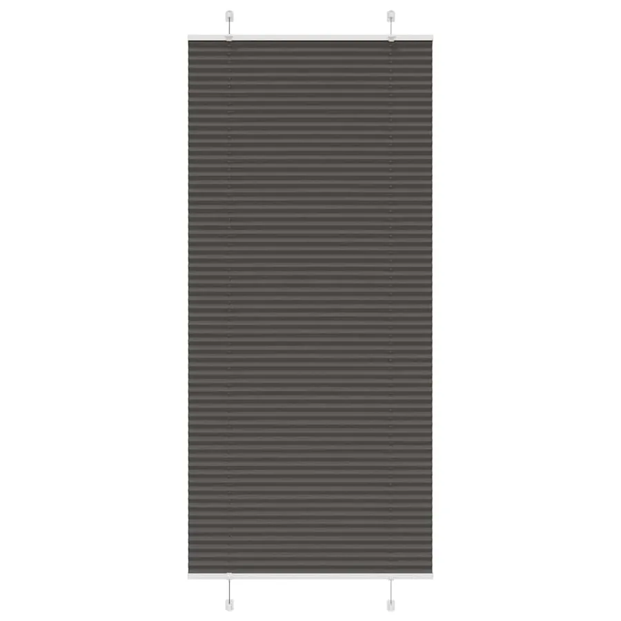 Store plissé noir 100x200 cm largeur du tissu 99,4 cm polyester