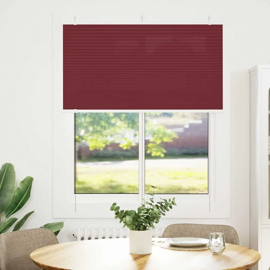 Store plissé rouge bordeaux 110x150 cm largeur du tissu 109,4cm - 2