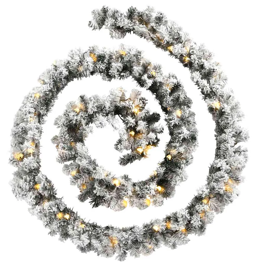 Guirlande de Noël avec lumières LED vert 10 m PVC - 3