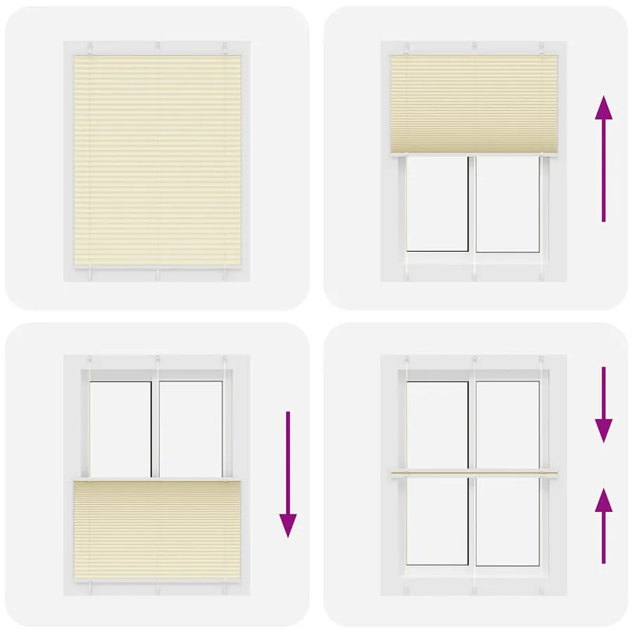 Store plissé crème 110x150cm largeur du tissu 109,4cm polyester - 5