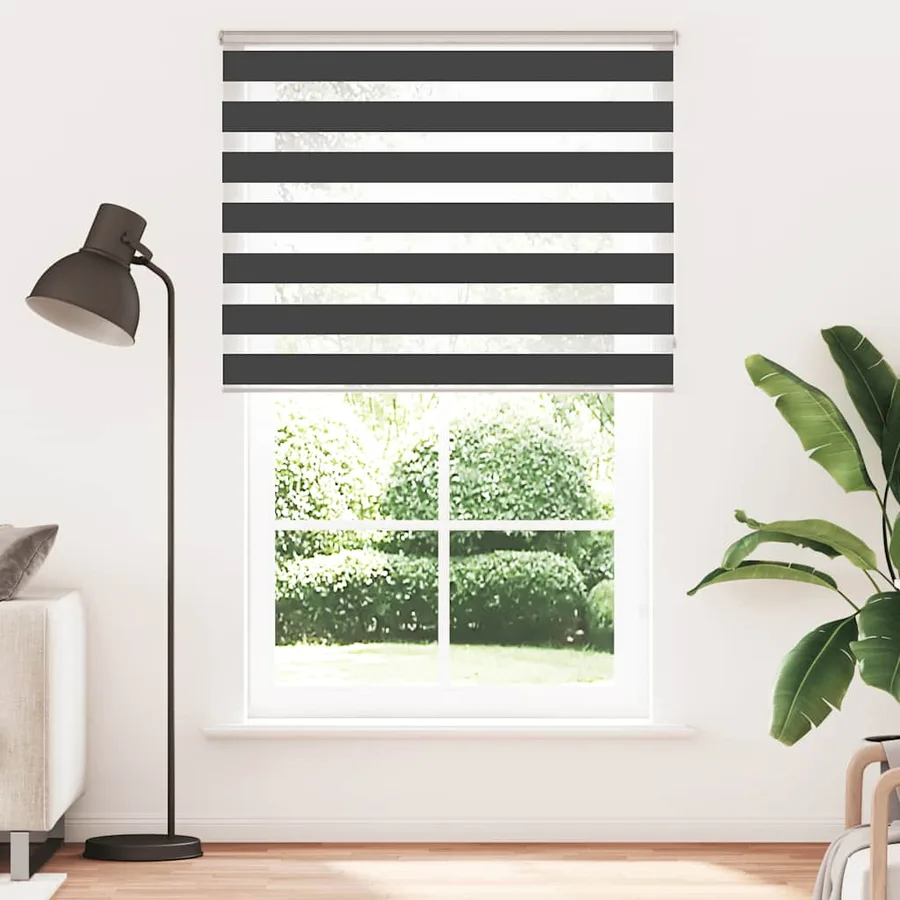 Store zèbre noir 150x230 cm largeur du tissu 145,9 cm polyester - 2