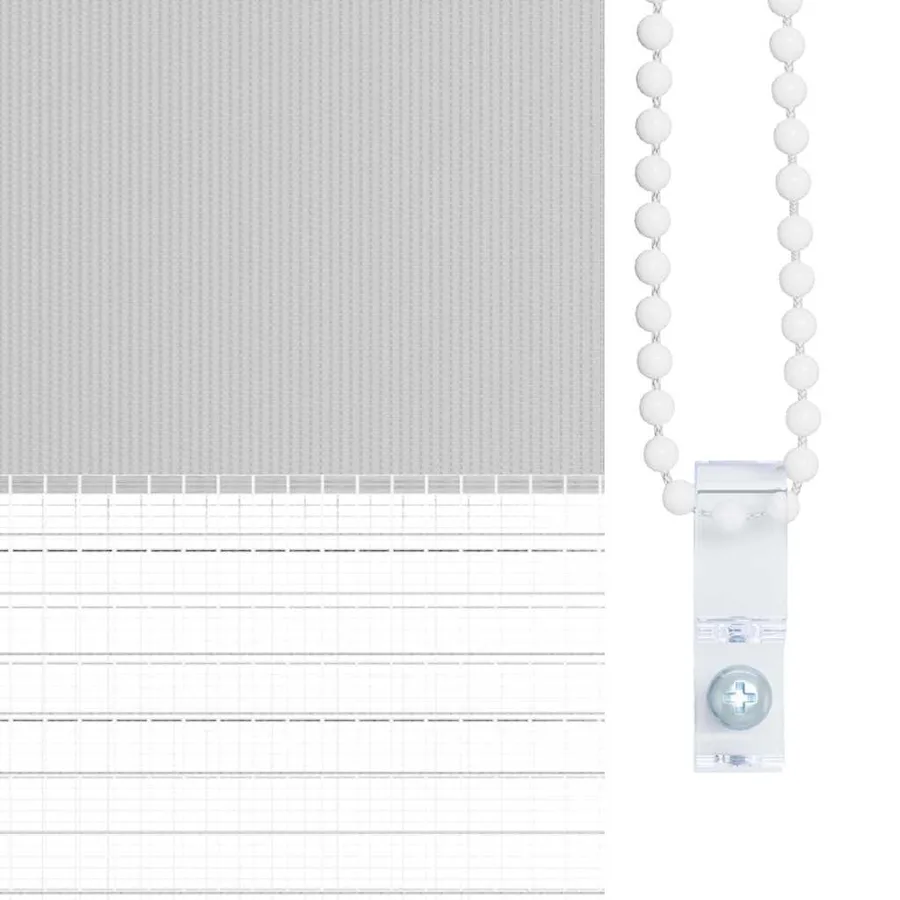 Store zèbre gris clair largeur du tissu 55,9 cm polyester - 9
