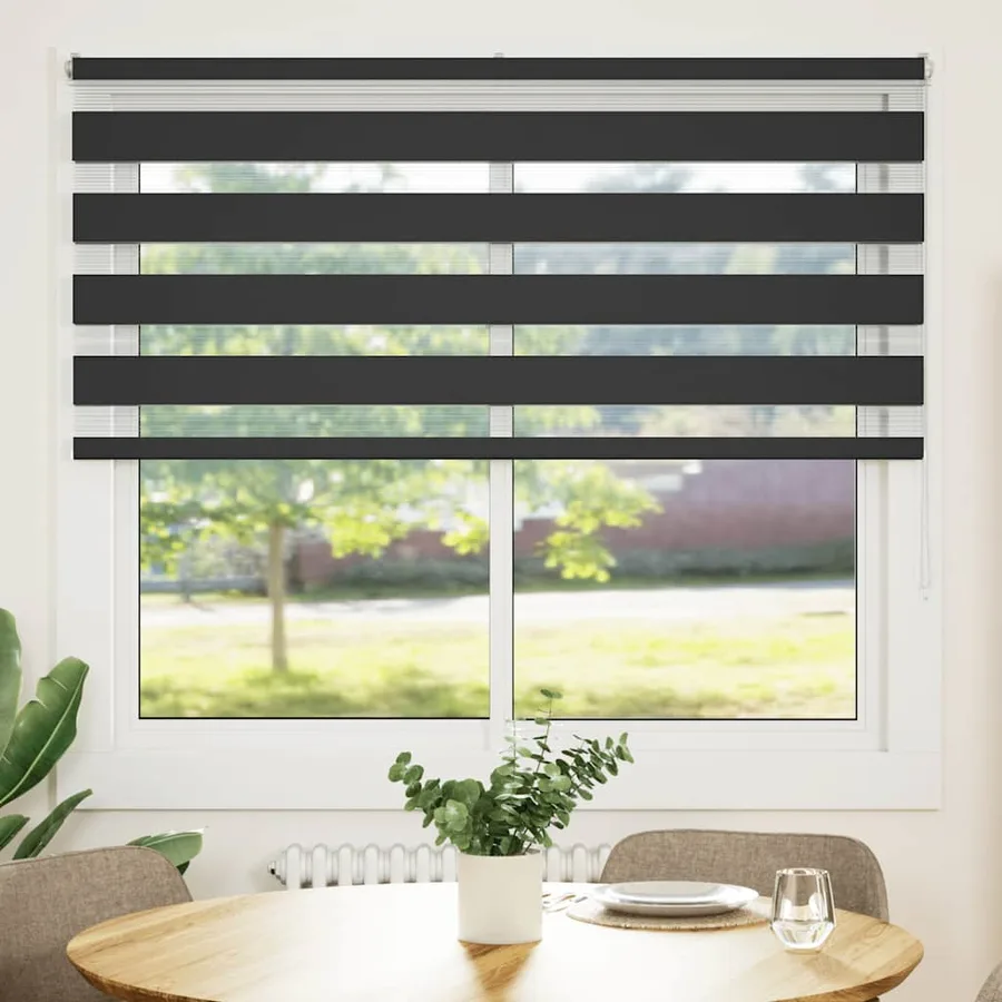 Store zèbre noir 165x150 cm largeur du tissu 160,9 cm polyester - 2
