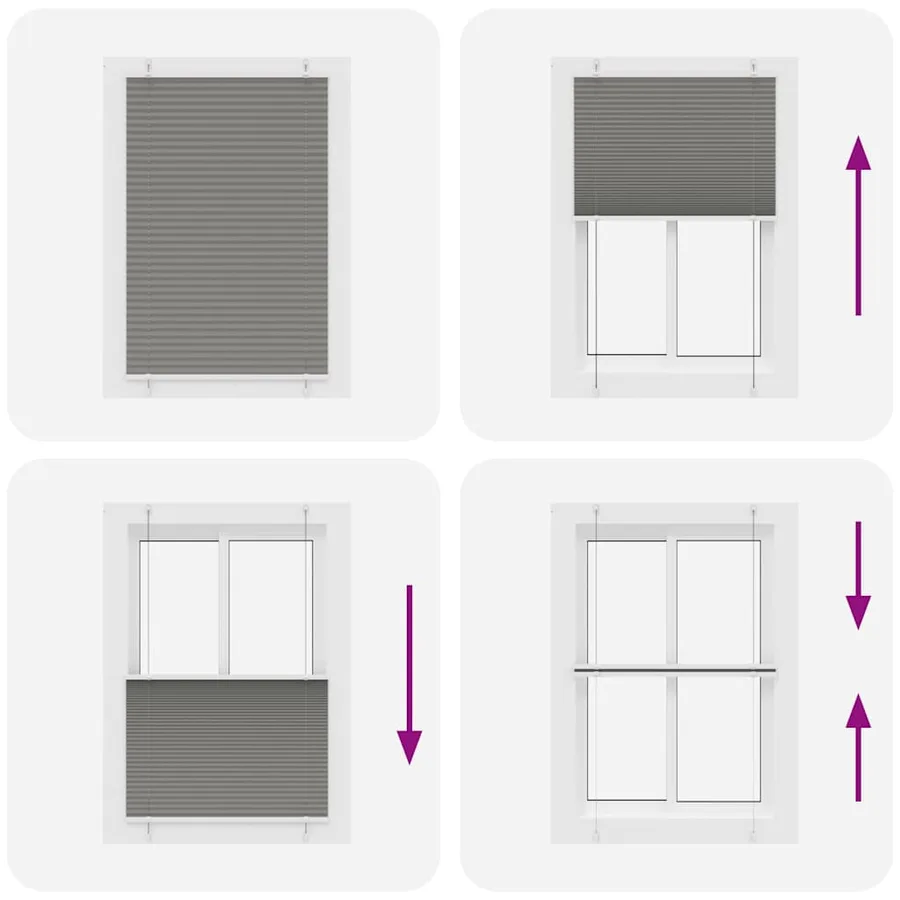 Store plissé anthracite 90x100 cm largeur du tissu 89,4 cm - 7