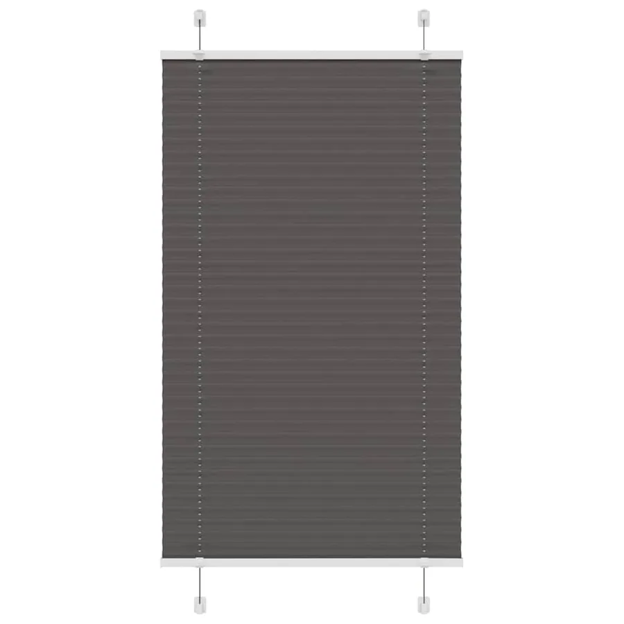 Store plissé noir 80x100 cm largeur du tissu 79,4 cm polyester