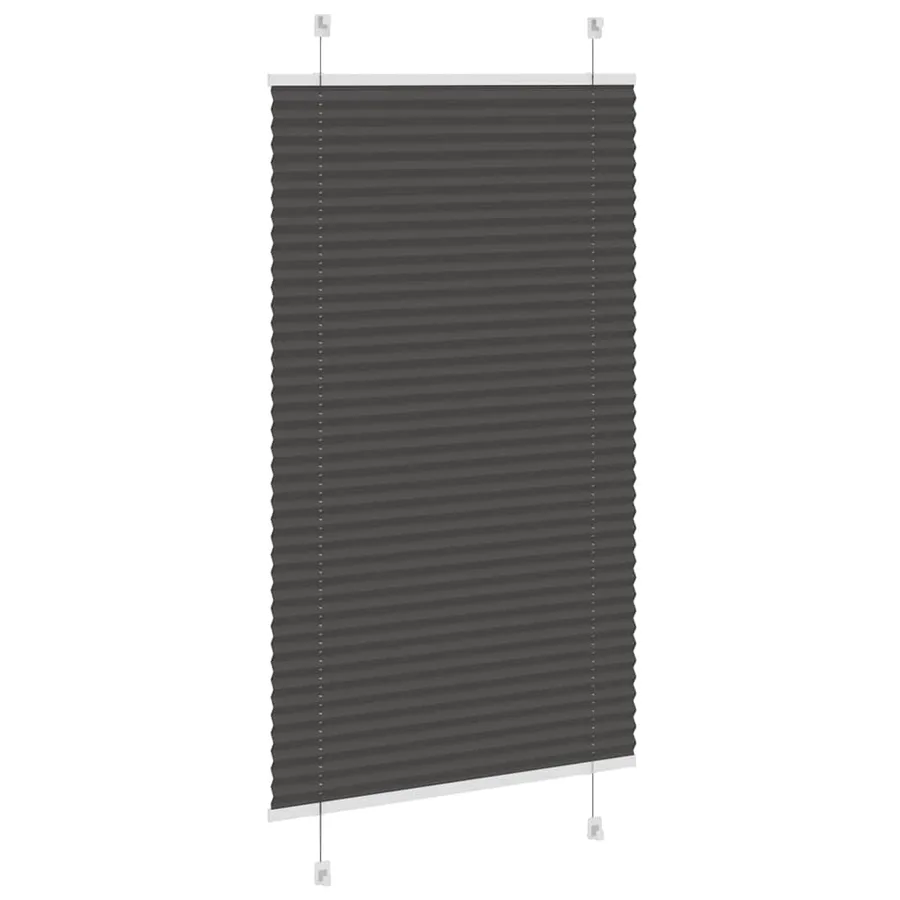 Store plissé noir 80x100 cm largeur du tissu 79,4 cm polyester - 4