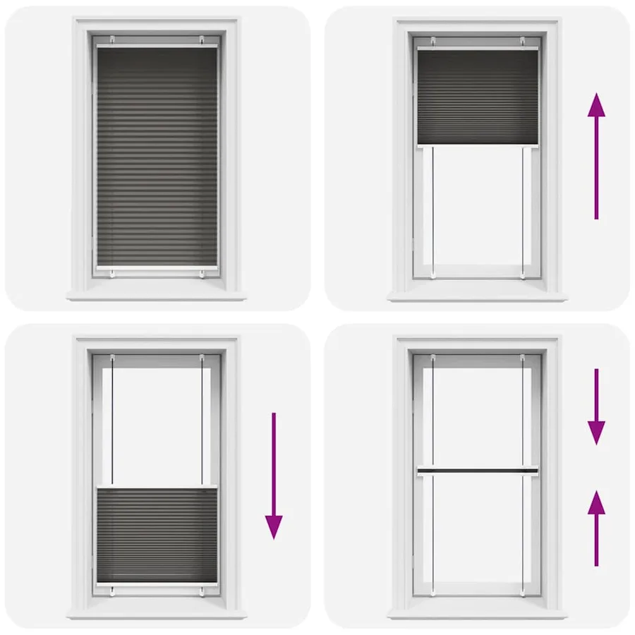 Store plissé noir 70x100 cm largeur du tissu 69,4 cm polyester - 7