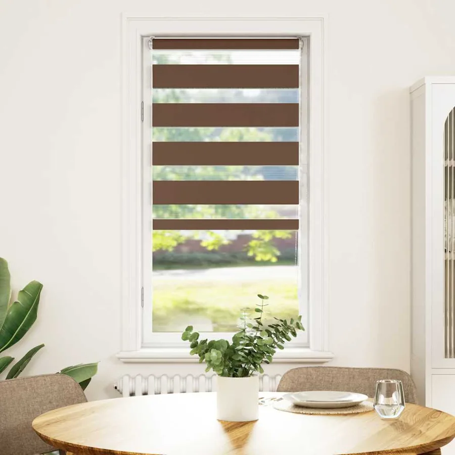 Store zèbre marron 65x100 cm largeur du tissu 60,9 cm polyester - 2