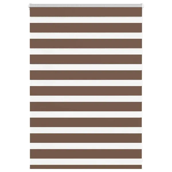 Store zèbre marron 95x100 cm largeur du tissu 90,9 cm polyester