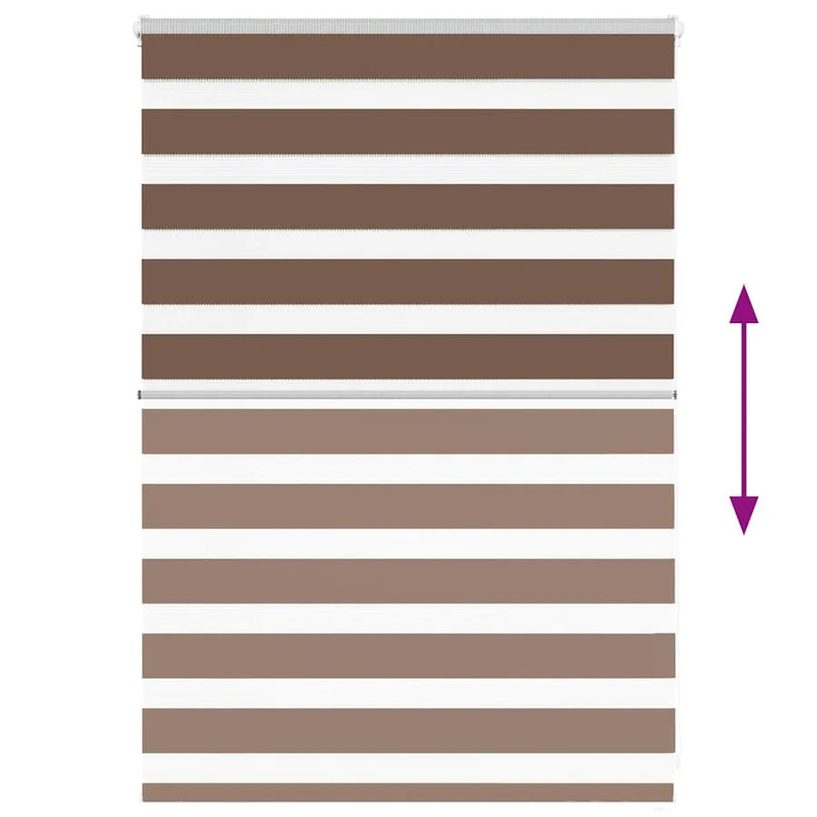 Store zèbre marron 95x100 cm largeur du tissu 90,9 cm polyester - 5